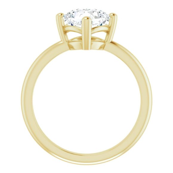 2.5Carat -8.0mm Kite-Set Cushion Moissanite Solitaire Ring - Picture 8 of 15